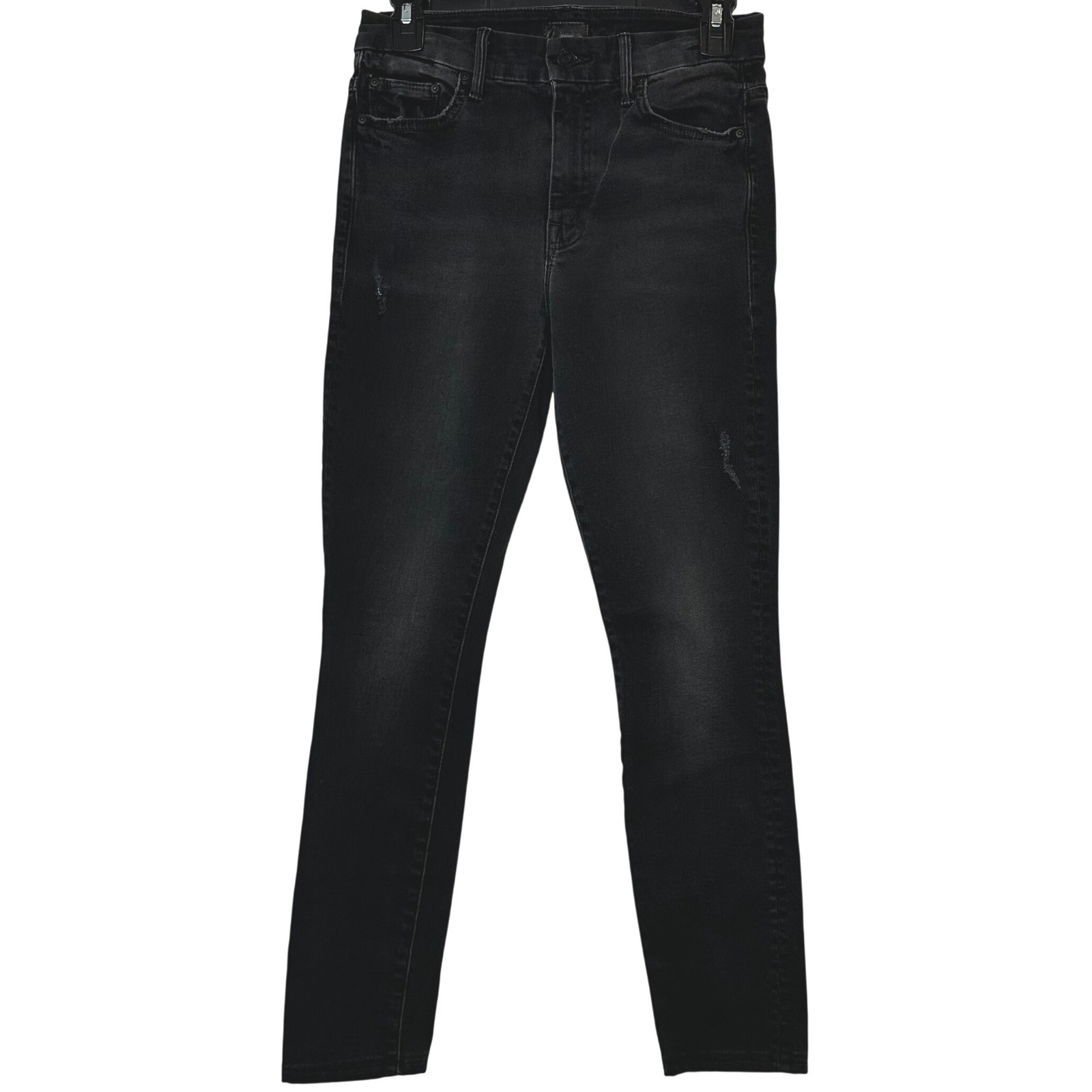 Mother High Waisted Looker Skinny Jeans Black Wait Until Dark Size 27 Ankle Chic